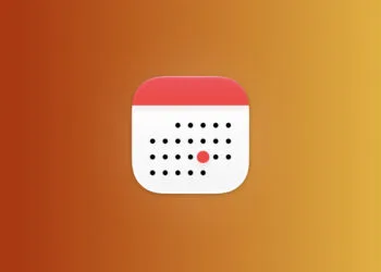 Symbolbild zu Apple Oktober 2026: Kalender-Icon von Apple auf herbstlichem Farbverlauf von Rost zu Gold