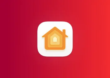 Apple Smart Home: Icon der Home-App auf rotem Farbverlauf