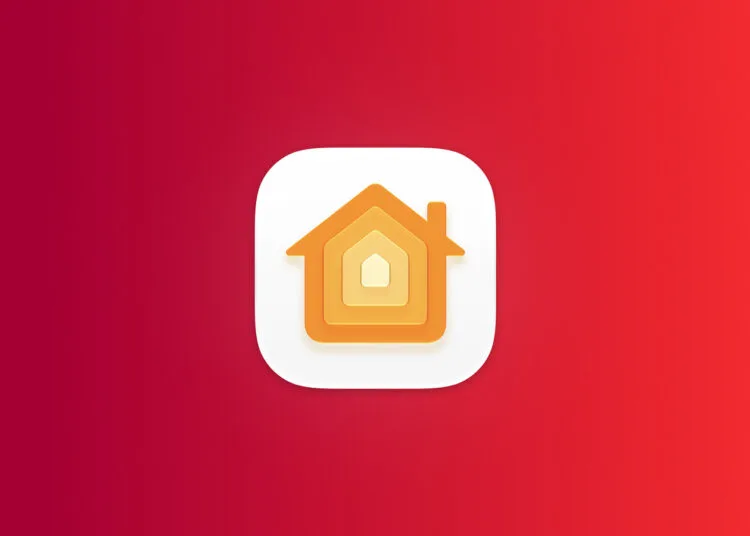 Apple Smart Home: Icon der Home-App auf rotem Farbverlauf