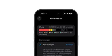 iPhone 18 Pro Max zeigt den Bildschirm iPhone-Speicher mit 249,05 von 512 GB belegt – Flash-Speicher steht im Zentrum der Speicherkrise bei Apple