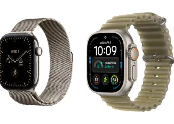 Apple Watch Hautreizungen: Apple Watch Series 12 mit Milanaise neben Apple Watch Ultra 4 mit Ocean Armband