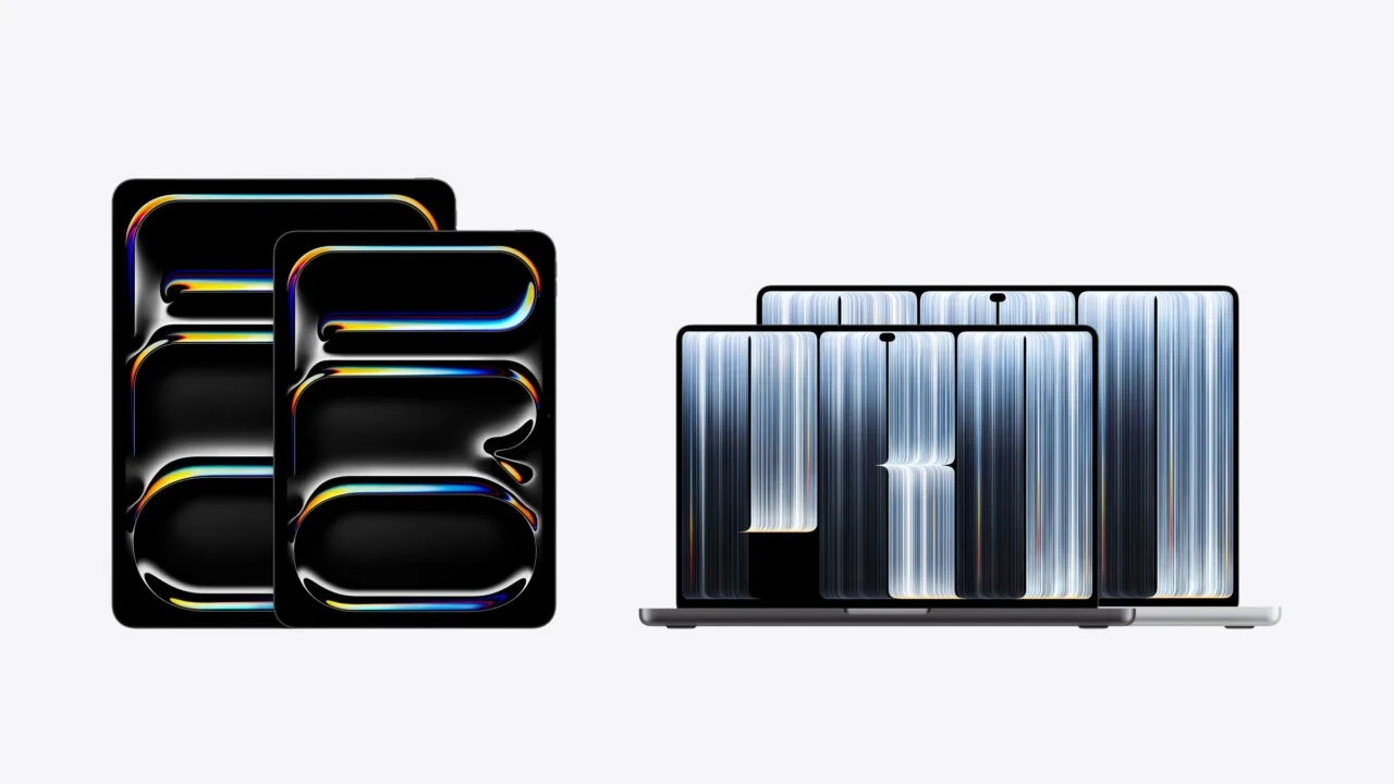 iPad Pro vs. MacBook Pro: links das iPad Pro in 13 und 11 Zoll, rechts das MacBook Pro mit PROLED XDR Display in 14 und 16 Zoll