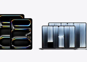 iPad Pro vs. MacBook Pro: links das iPad Pro in 13 und 11 Zoll, rechts das MacBook Pro mit PROLED XDR Display in 14 und 16 Zoll