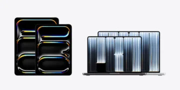 iPad Pro vs. MacBook Pro: links das iPad Pro in 13 und 11 Zoll, rechts das MacBook Pro mit PROLED XDR Display in 14 und 16 Zoll